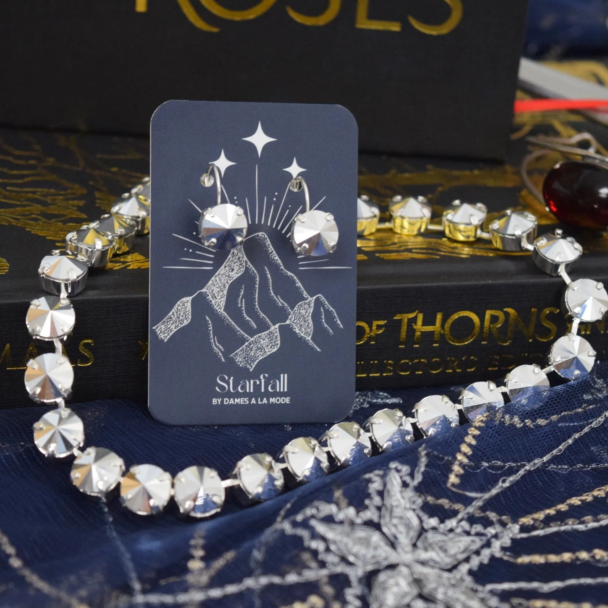 Nesta's Silver Flames Earrings - Officially Licensed ACOTAR Jewelry