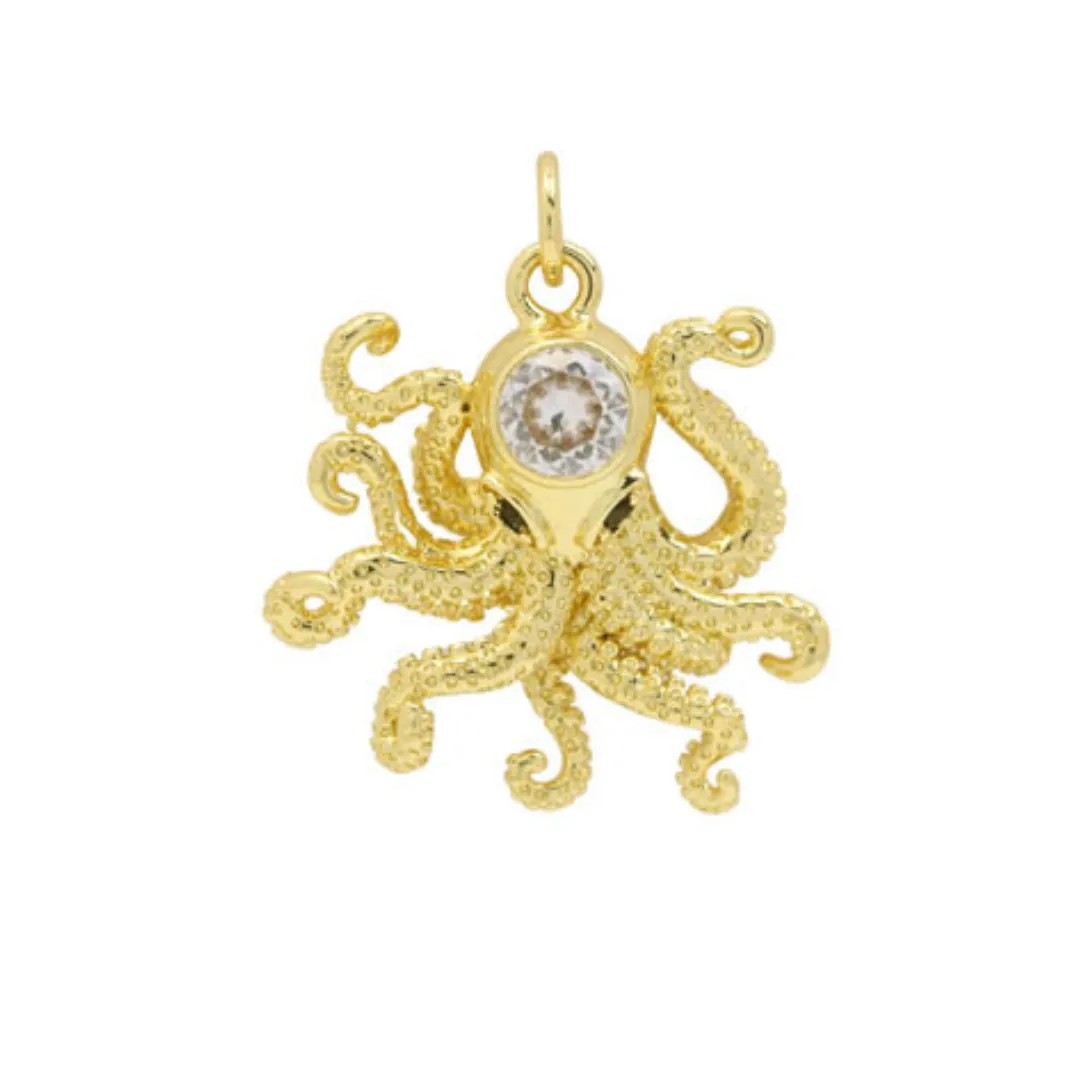 Octopus Charm For Charm Necklace & Bracelet