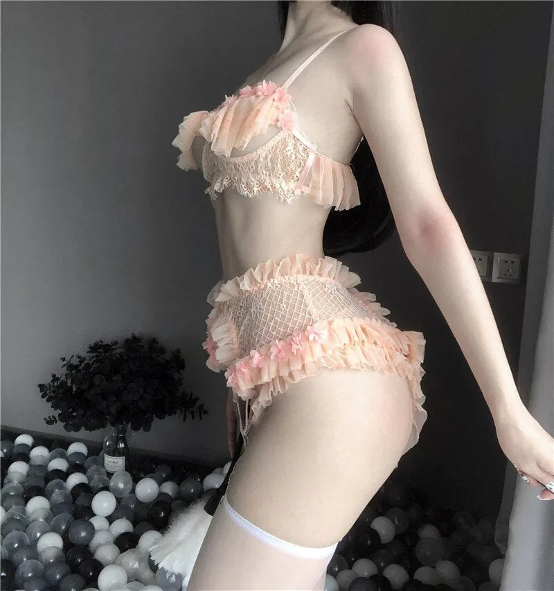 Peach Maiden Lingerie Set