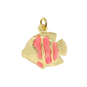 Pink Fish Charm For Charm Necklace & Bracelet