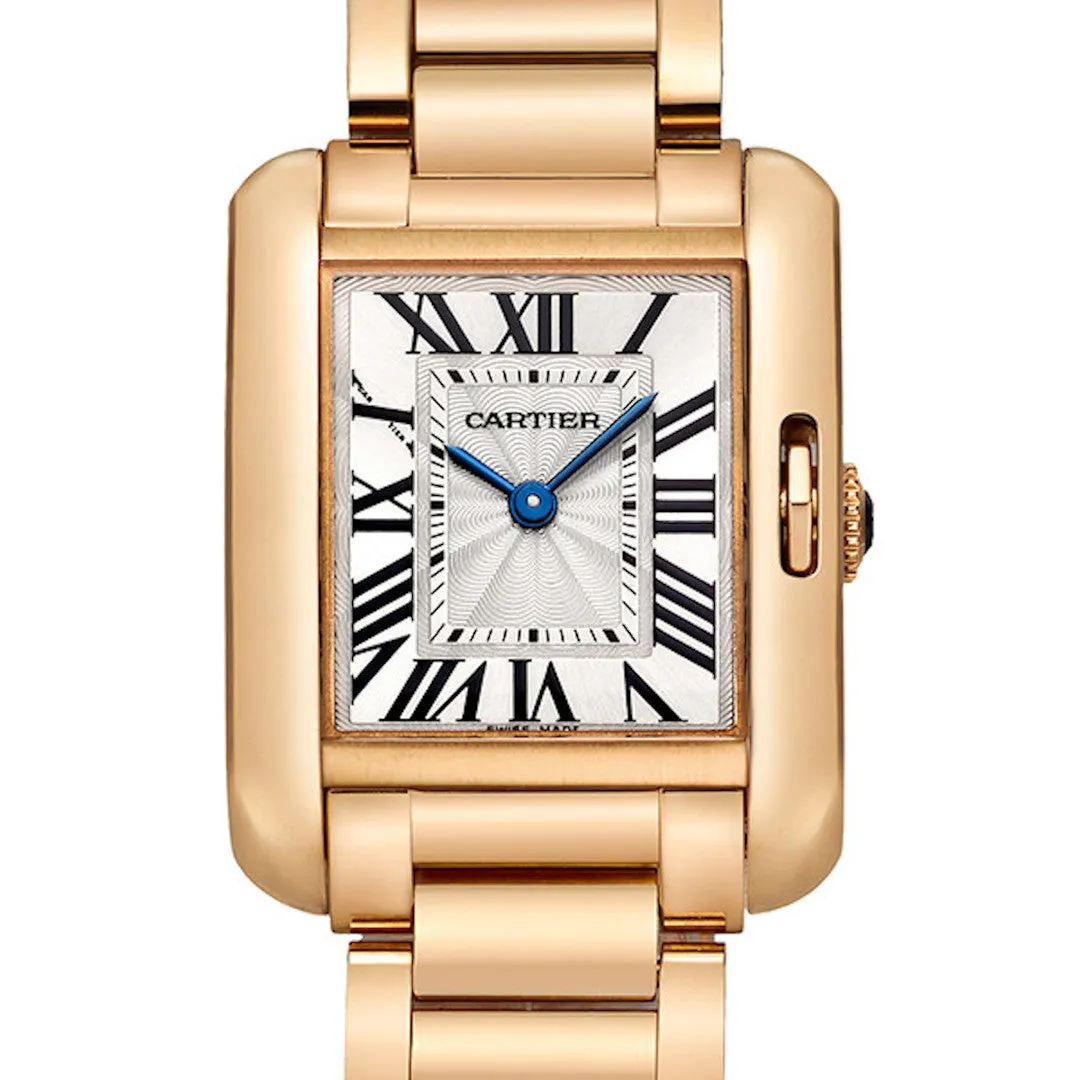 Pre-Owned Cartier Tank Anglaise 18k Rose Gold Quartz Watch W5310013