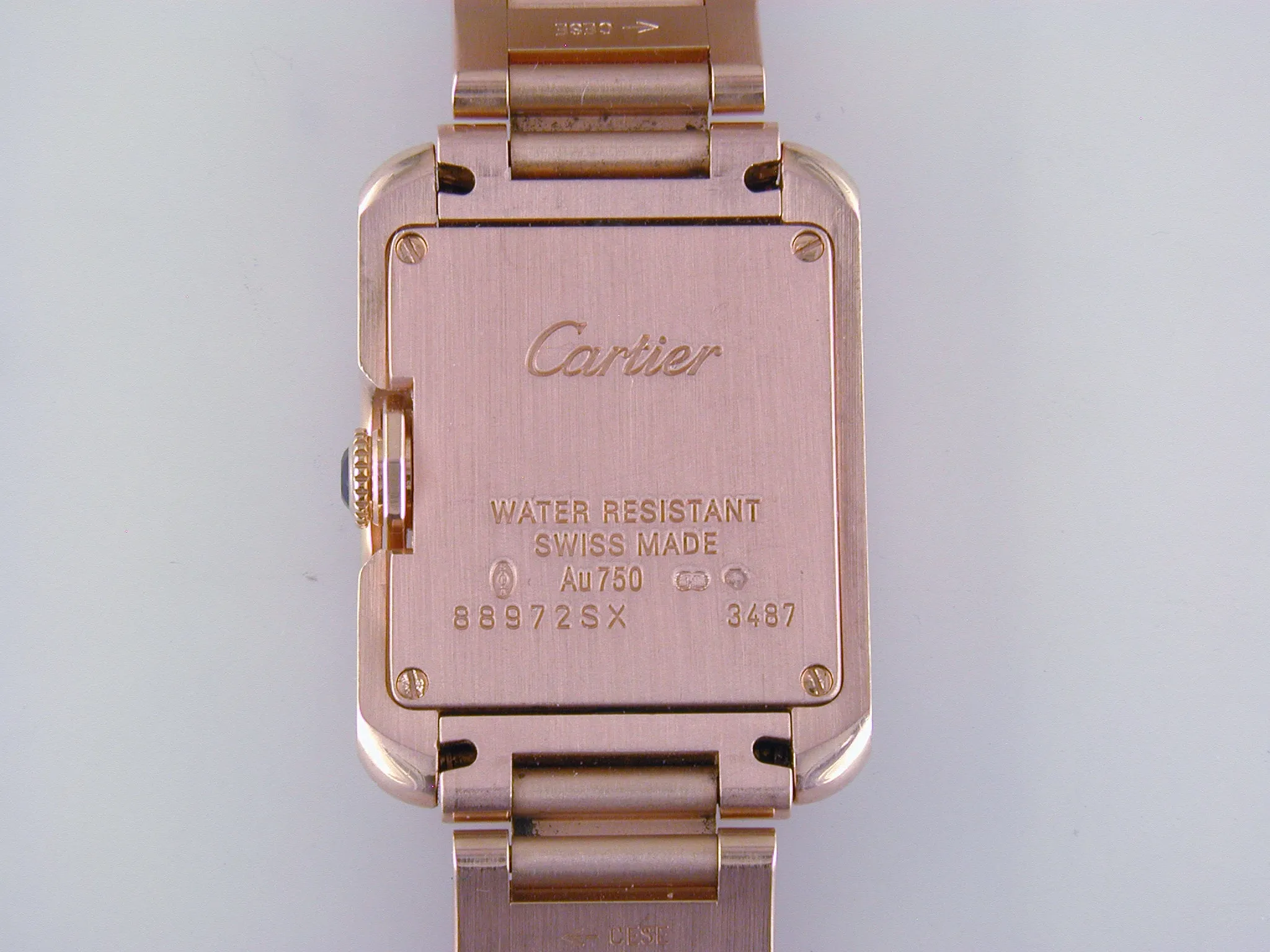 Pre-Owned Cartier Tank Anglaise 18k Rose Gold Quartz Watch W5310013