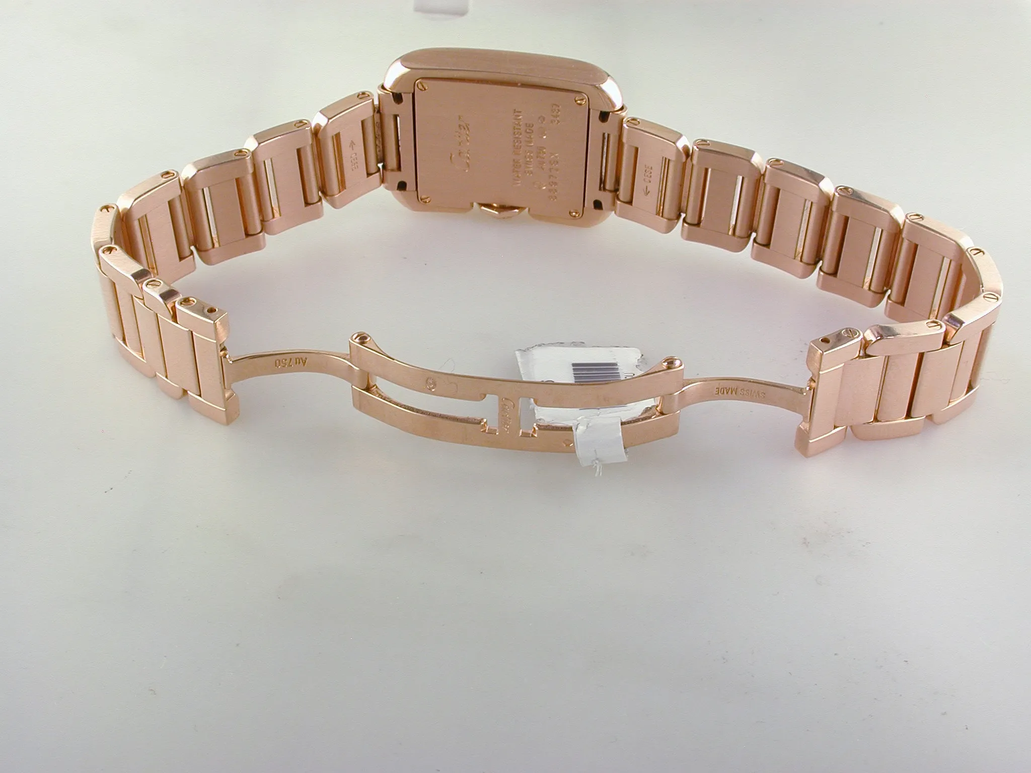 Pre-Owned Cartier Tank Anglaise 18k Rose Gold Quartz Watch W5310013