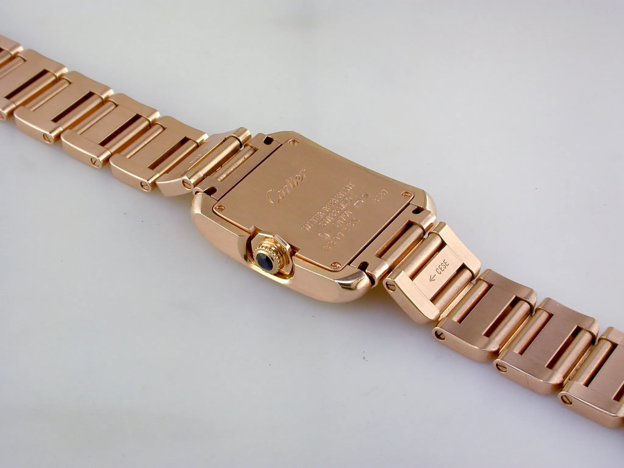 Pre-Owned Cartier Tank Anglaise 18k Rose Gold Quartz Watch W5310013