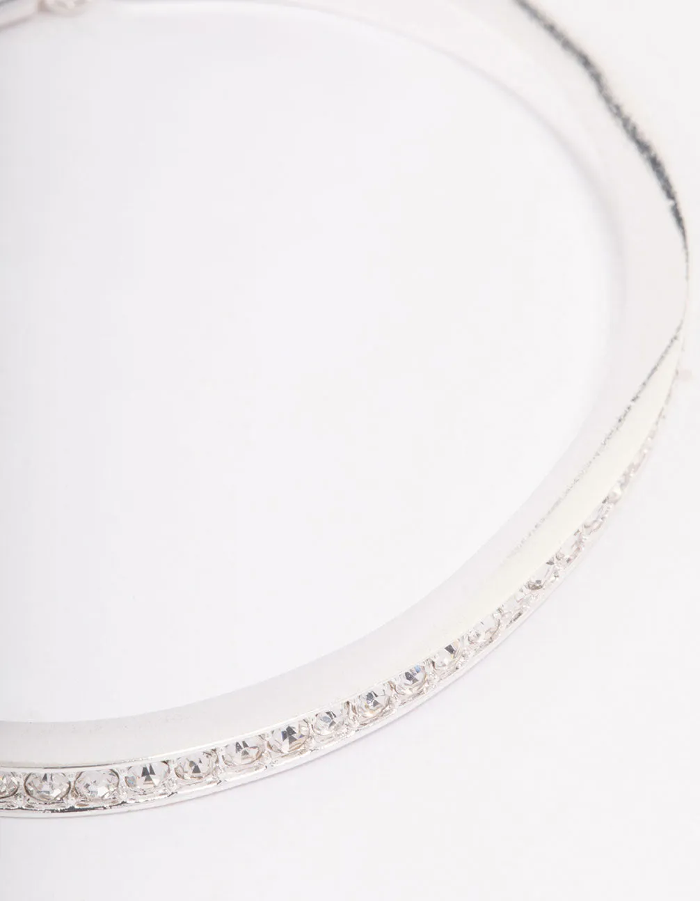 Silver Diamante Toggle Bracelet