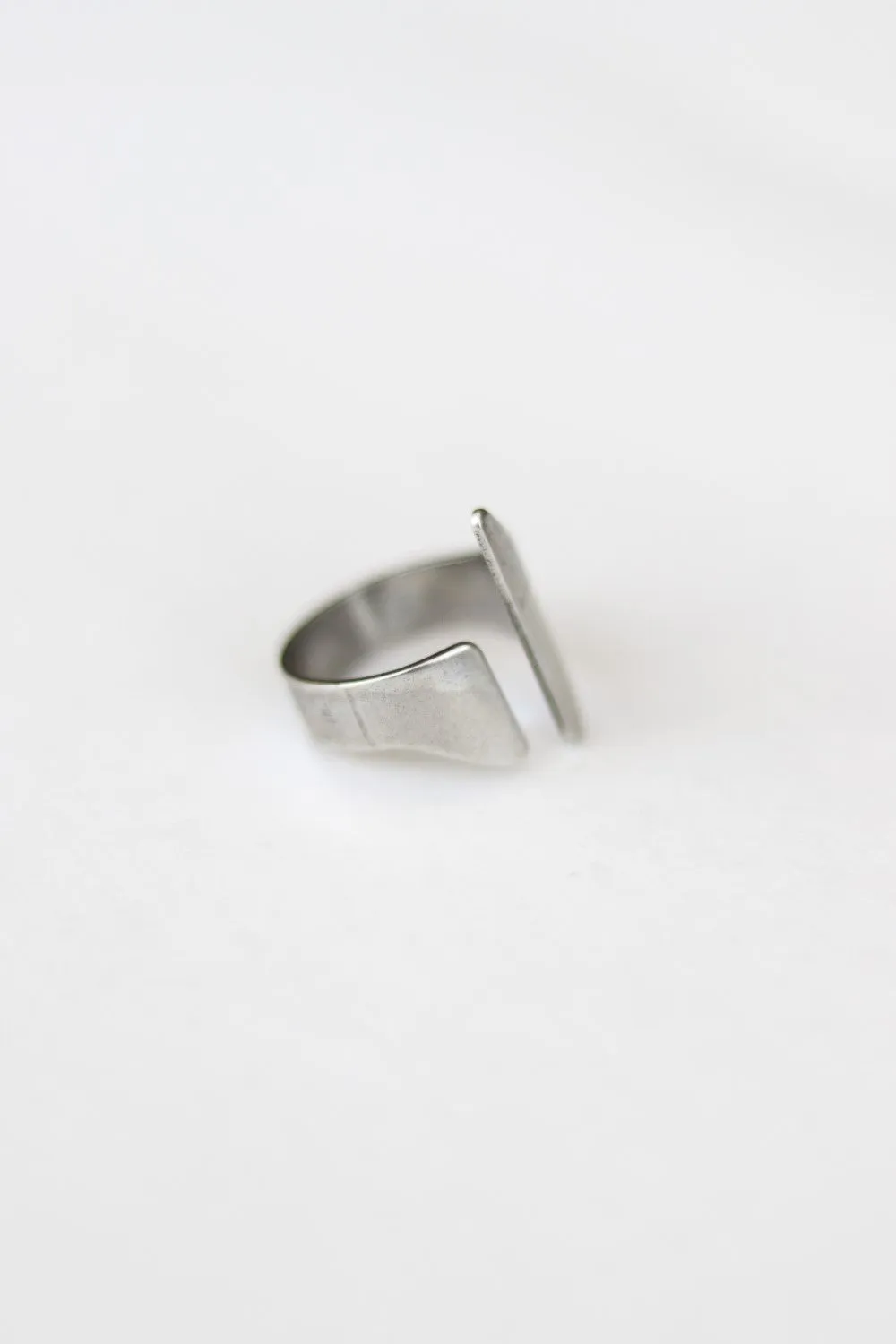 Silver front open ring, adjustable ring, wrapped ring, minimalist jewelry, cuff stacking ring, girl, birthday gift for her, asymmetric ring
