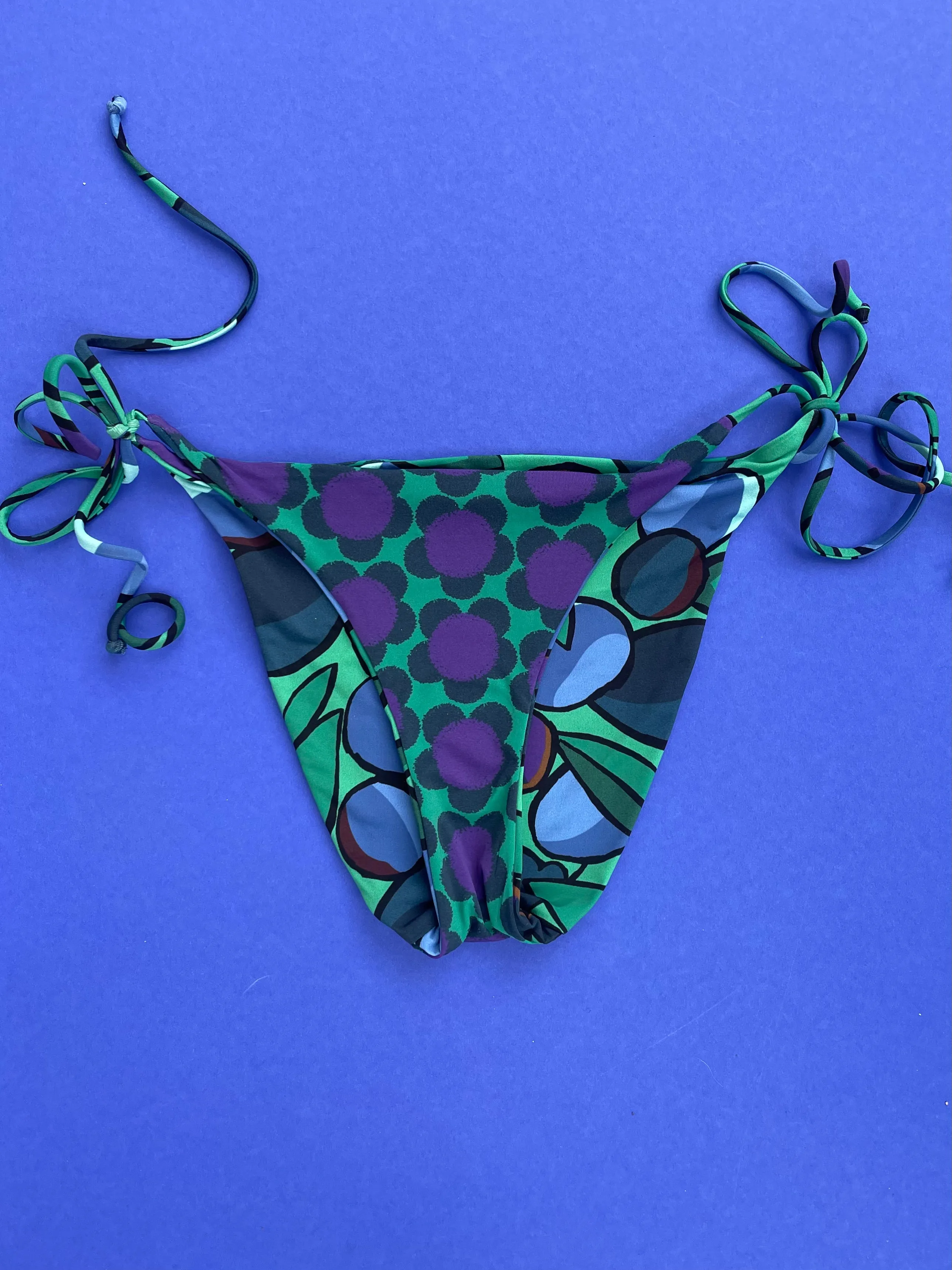 Siyu: Limona Reversible Triangle Bikini Top - Purple Multi