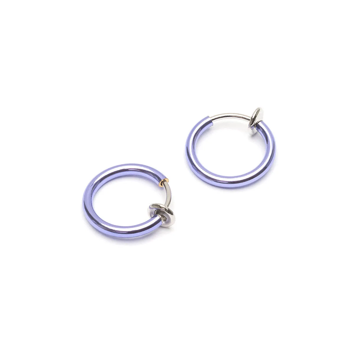 Small Purple Clip-On Earrings