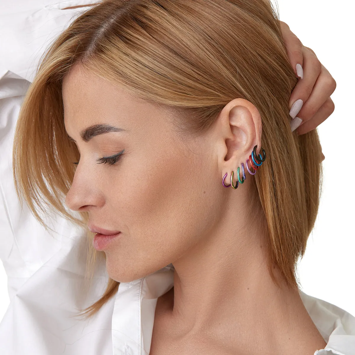 Small Purple Clip-On Earrings