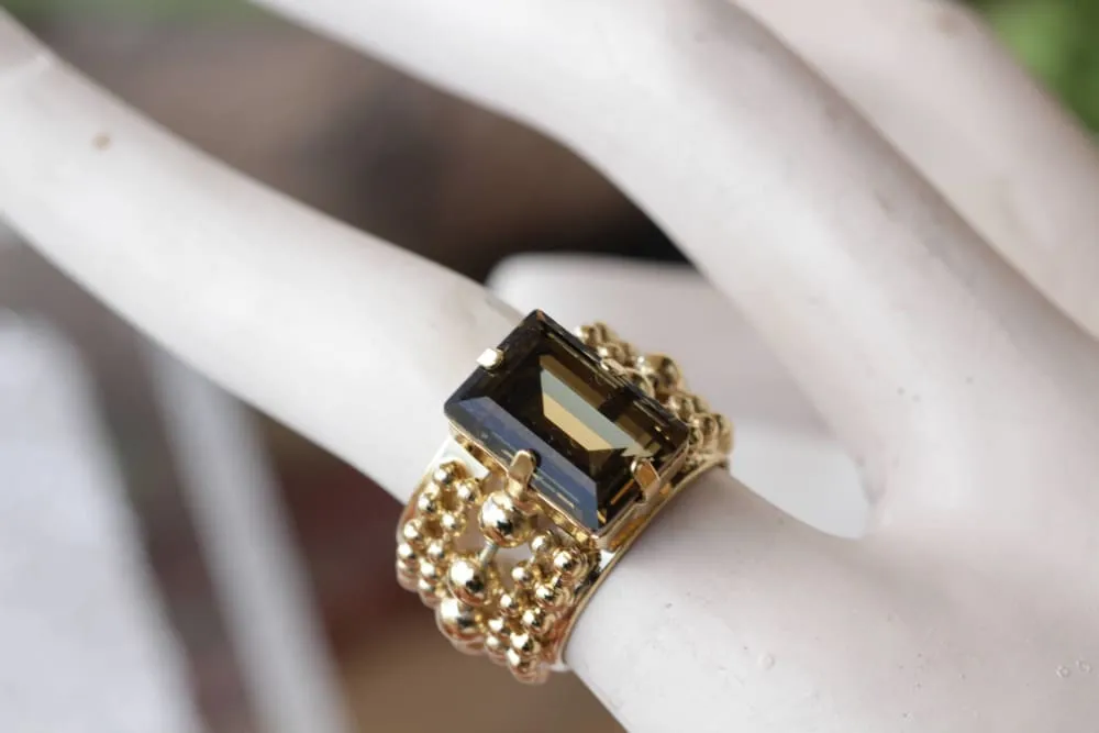SMOKEY QUARTZ RING