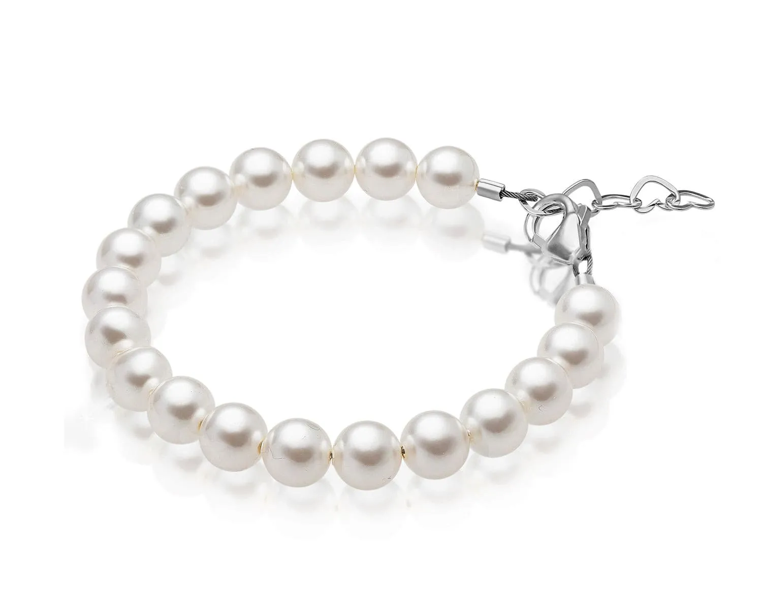 Sterling Silver White Pearl Bracelet for Girls