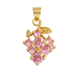 Strawberry Cluster Charm For Charm Bar & Charm Necklace