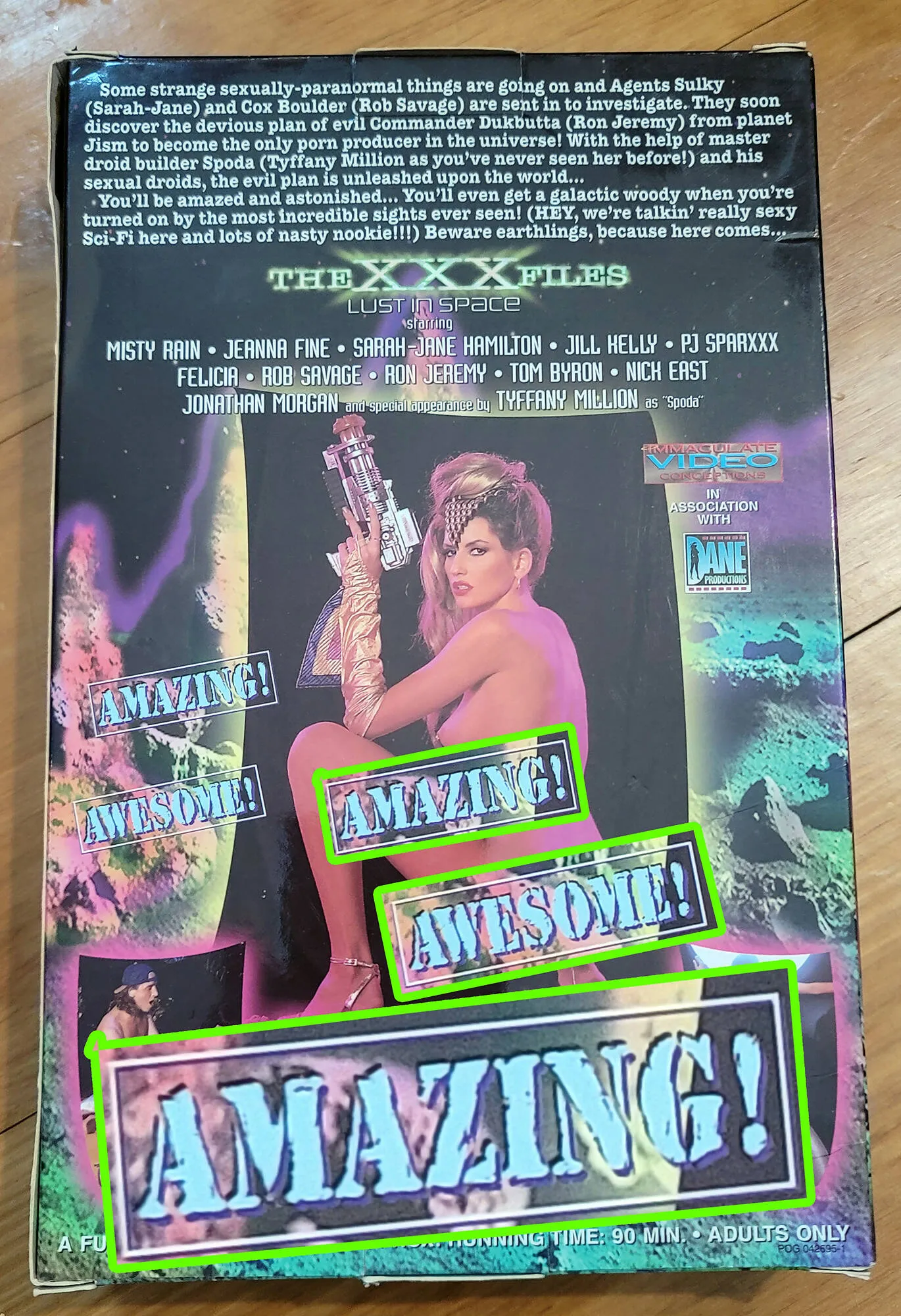 The XXX Files: Lust in Space (1995) Adult VHS Big Box - AUTOGRAPHED by RON JEREMY