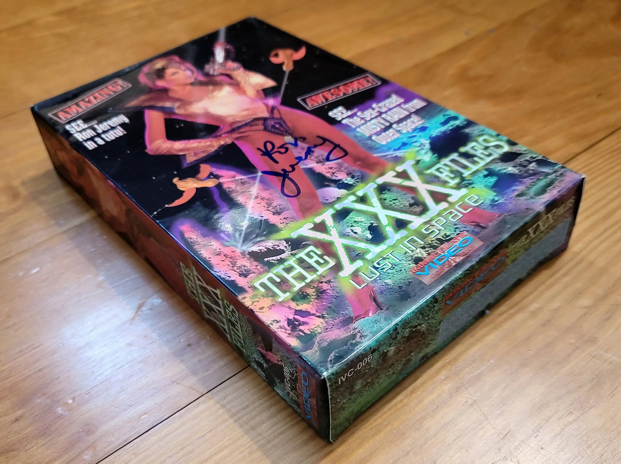 The XXX Files: Lust in Space (1995) Adult VHS Big Box - AUTOGRAPHED by RON JEREMY