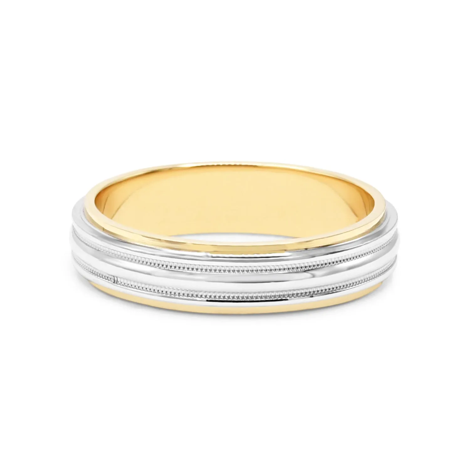 Tiffany 6mm Band Ring - 18ct Yellow Gold & Platinum