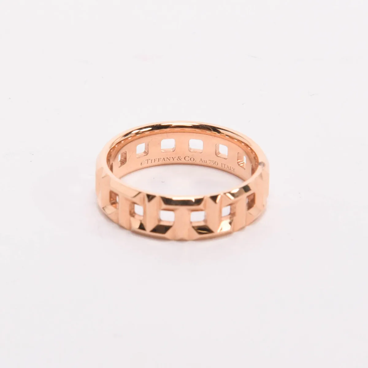 Tiffany & Co 18k Rose Gold Tiffany T True Wide Ring