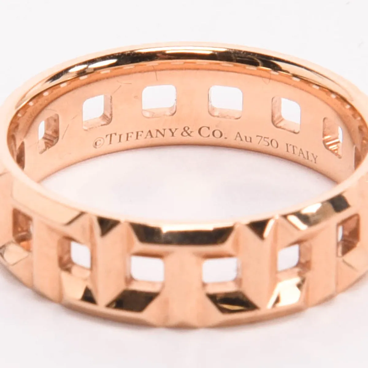 Tiffany & Co 18k Rose Gold Tiffany T True Wide Ring