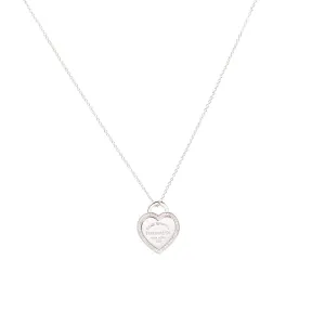 Tiffany & Co 18k White Gold Return to Tiffany Heart Necklace