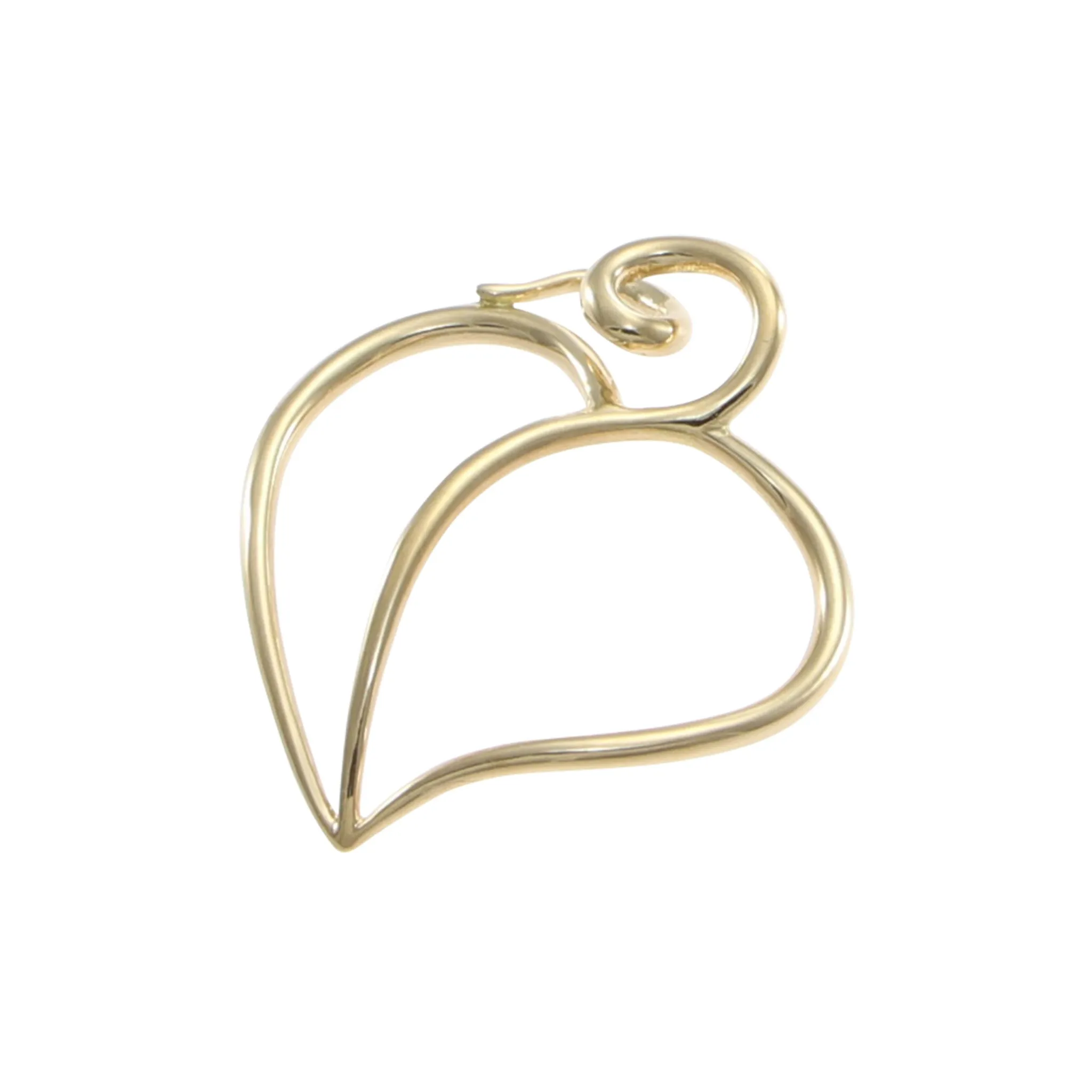 Tiffany & Co. Paloma Picasso Large Open Heart Necklace Pendant 18k Yellow Gold