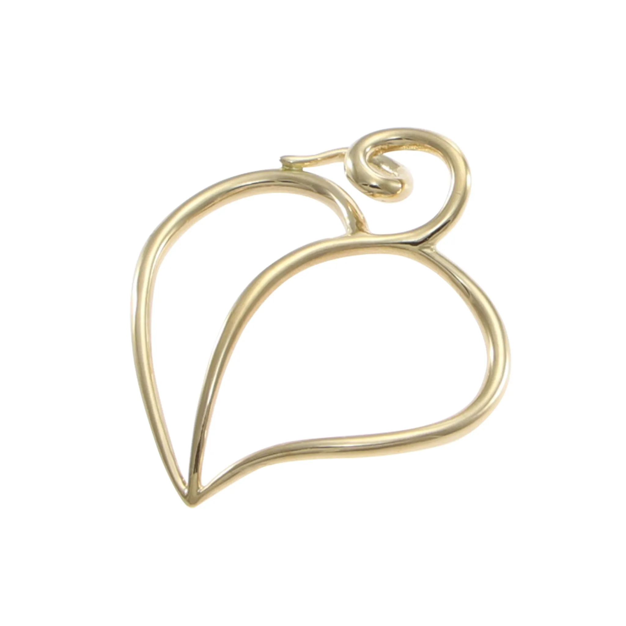 Tiffany & Co. Paloma Picasso Large Open Heart Necklace Pendant 18k Yellow Gold