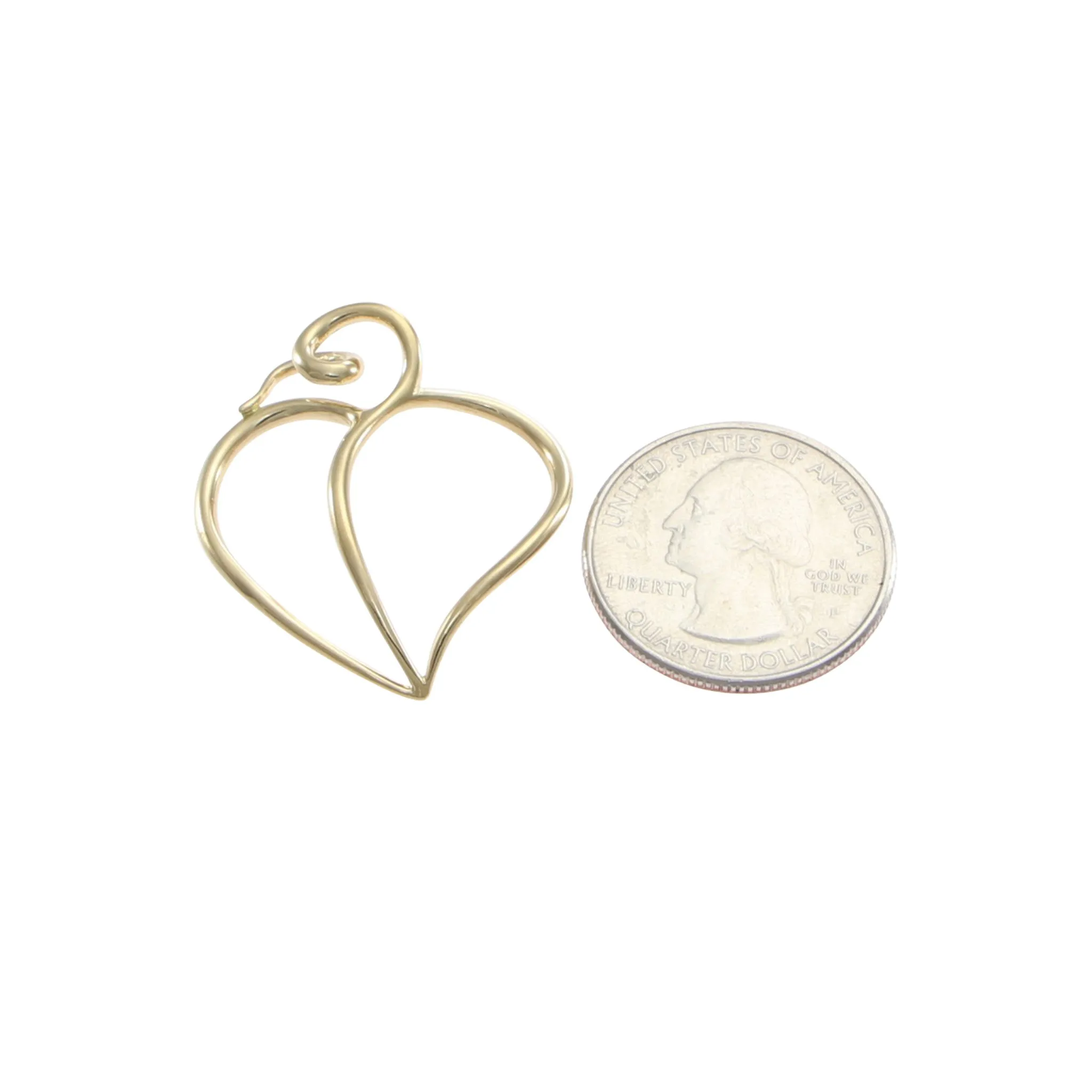 Tiffany & Co. Paloma Picasso Large Open Heart Necklace Pendant 18k Yellow Gold