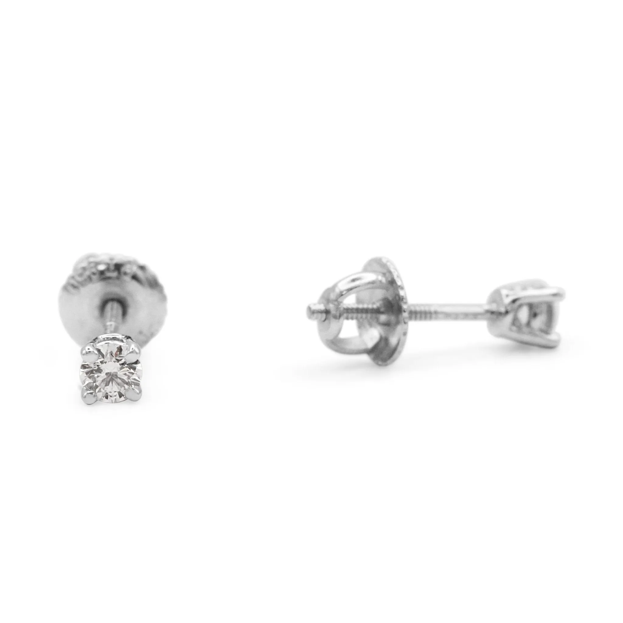 Tiffany Brilliant Cut Diamond Stud Earrings - Platinum
