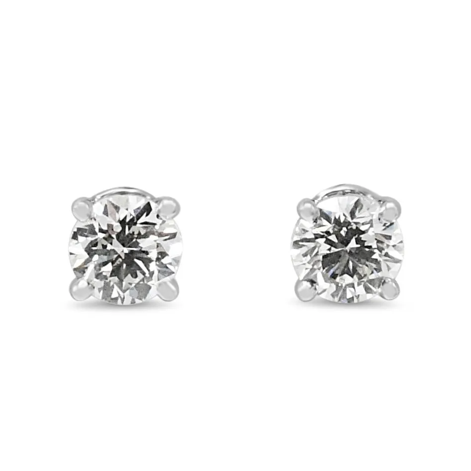 Tiffany Certificated Brilliant Cut Diamond Earstuds