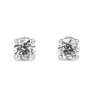 Tiffany Certificated Brilliant Cut Diamond Earstuds