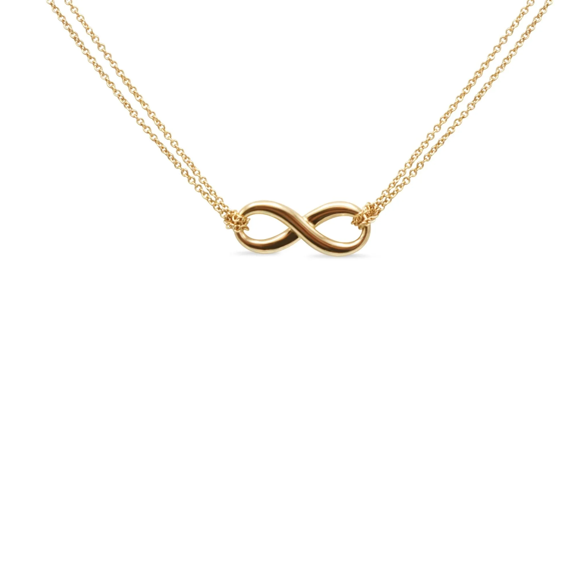 Tiffany Infinity Pendant On 16" Necklace - 18ct Rose Gold
