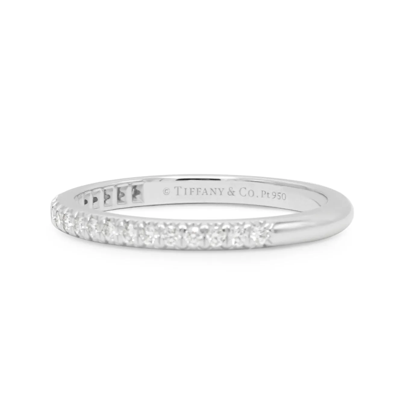 Tiffany Soleste Half Eternity Ring With Diamonds - Platinum