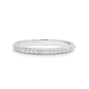 Tiffany Soleste Half Eternity Ring With Diamonds - Platinum