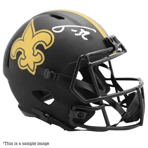 Tyrann Mathieu Autographed Saints Eclipse Black Replica Full Size Helmet