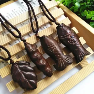 Vintage Necklace Big Pendant Ethnic Necklace Wooden Fish Long Necklace Ethnic Jewelry Maxi Necklace For Women Wholesale Price